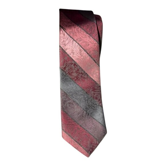 PACO RABANNE VINTAGE PINK STRIPE NECKTIE FOR MEN 1990s tie luxury french deisgn - Picture 1 of 4